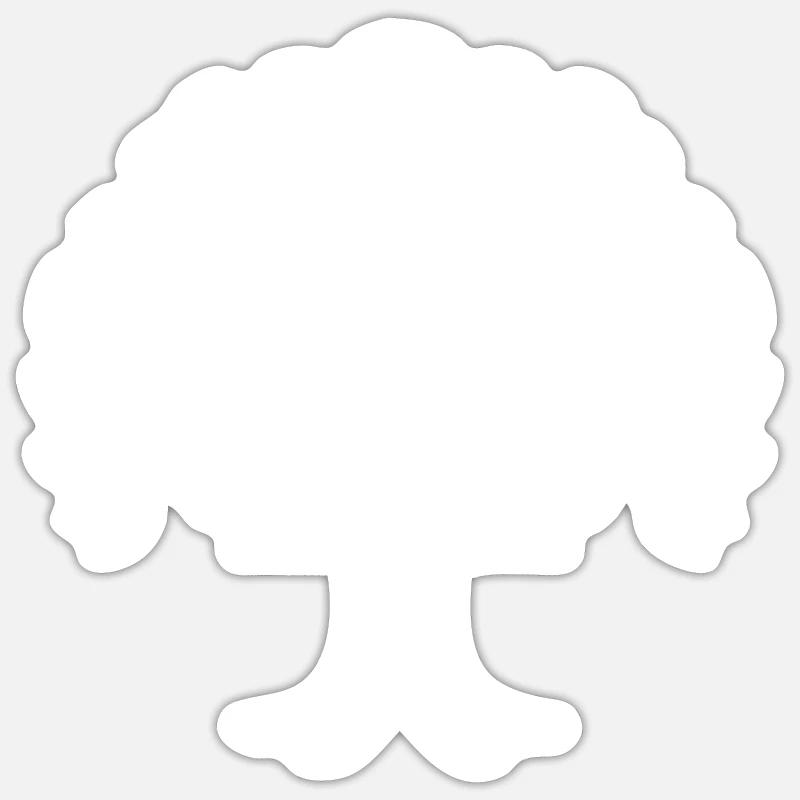 Tattoo Baum Logo - Sticker Größe S (10 x 10 cm) - Mattweiß