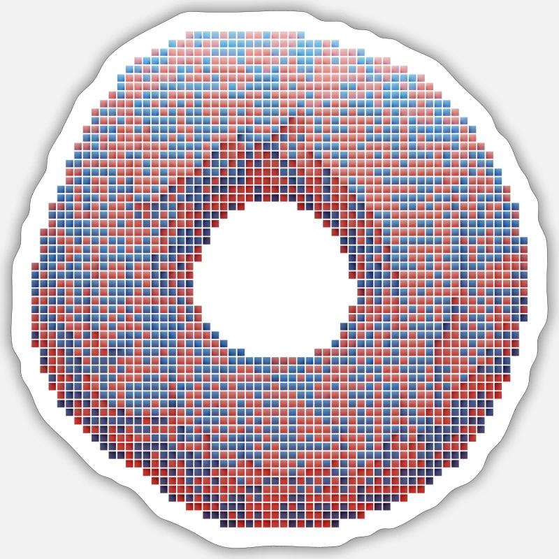 donut - Sticker Größe S (10 x 10 cm) - Mattweiß