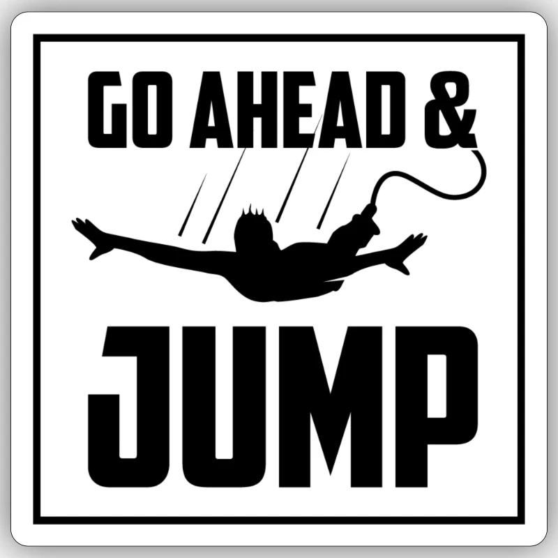 Bungee Jumping Evolution Sport Fun Sticker Größe S (10 x 10 cm)