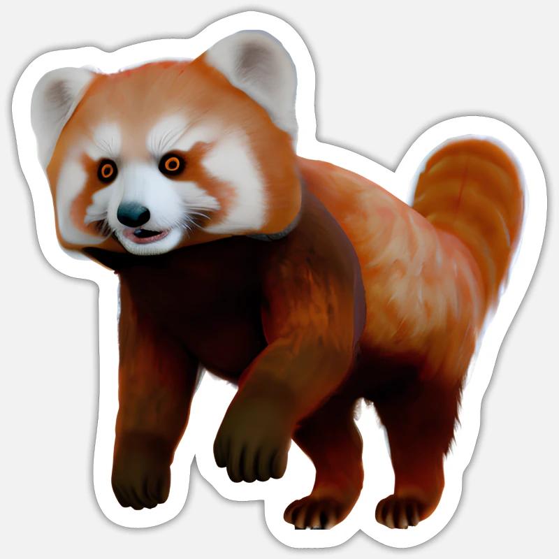 Petit panda Sticker taille S (10 x 10 cm)