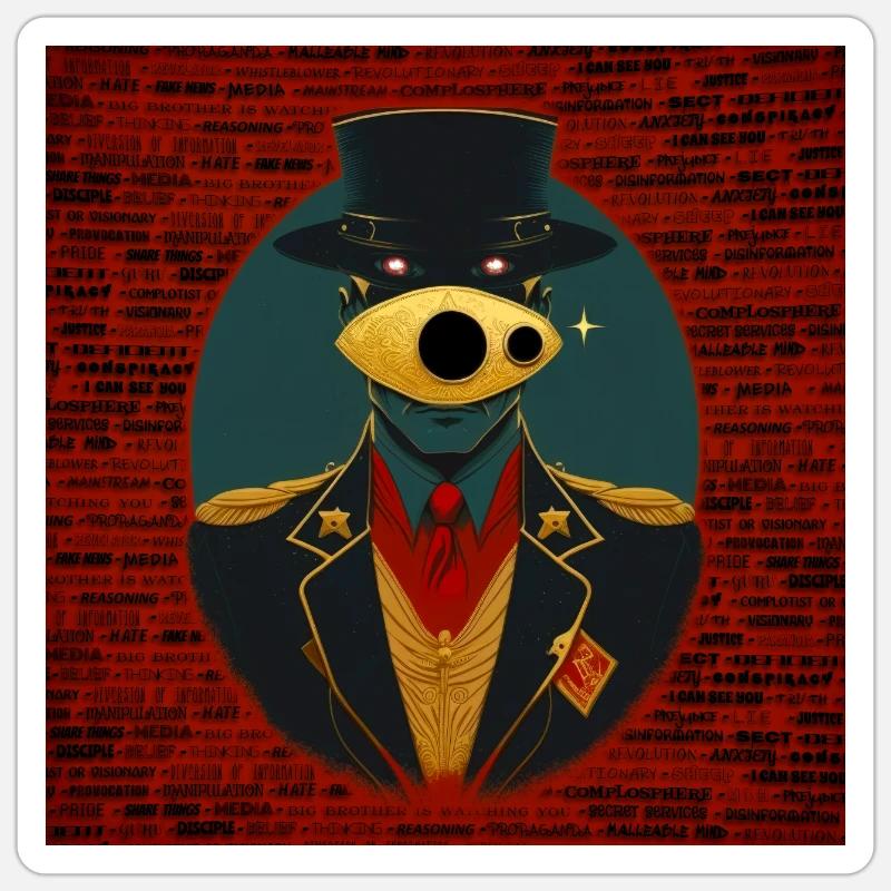 Conspiracy 02 - Sticker size S (10 x 10 cm) - white matte
