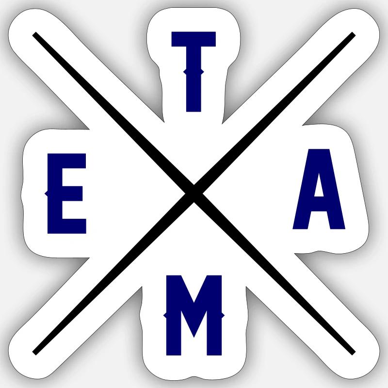 team - Sticker size S (10 x 10 cm) - white matte