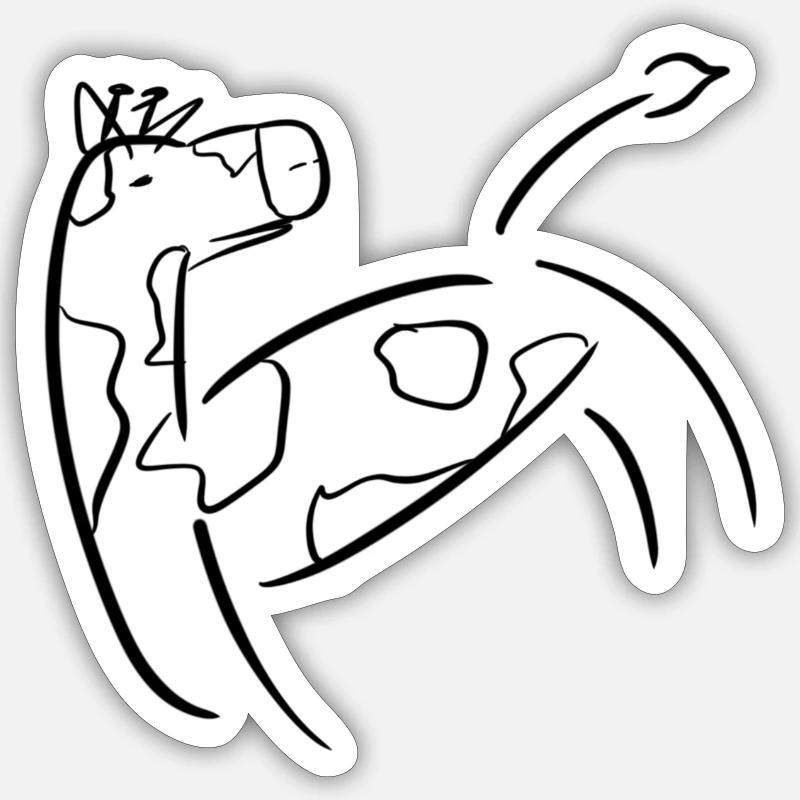 Giraffe - Sticker size S (10 x 10 cm) - white matte