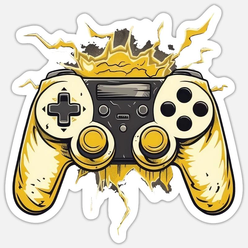 Gaming Controllers - Sticker size S (10 x 10 cm) - white matte