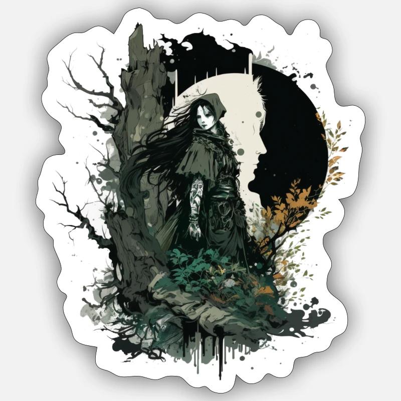 DRUIDA - Sticker formato S (10 x 10 cm) - bianco opaco