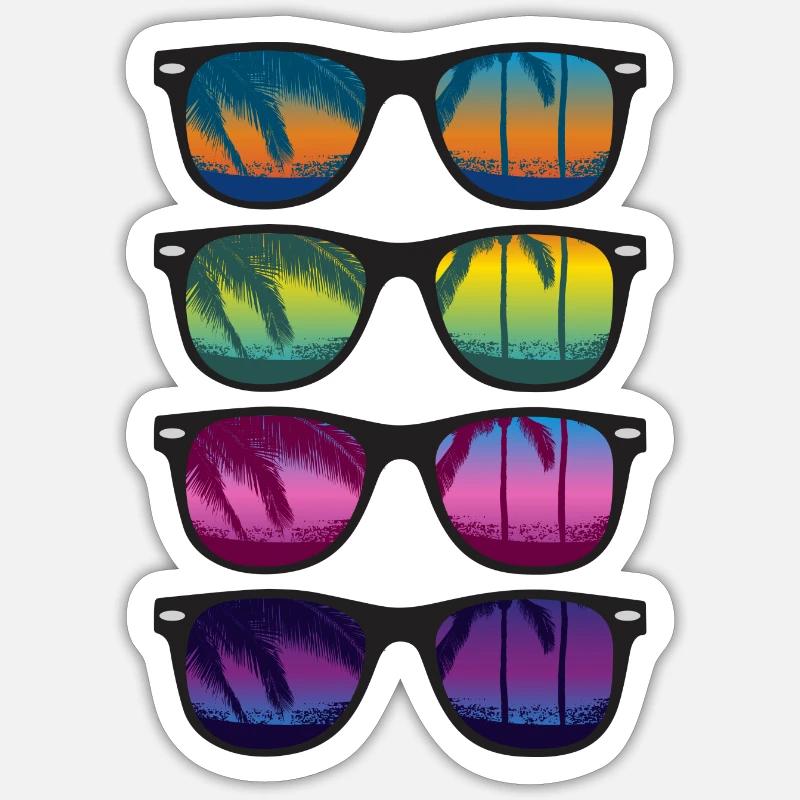 Sunglasses Spring Break Sticker size S (10 x 10 cm)