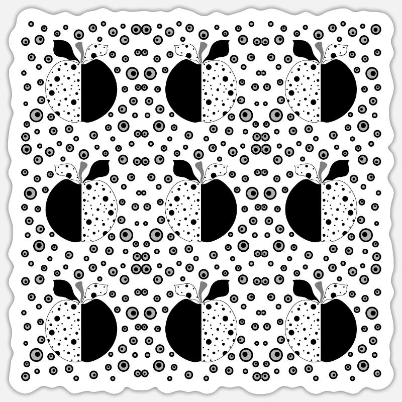 Äpfel - Sticker Größe S (10 x 10 cm) - Mattweiß