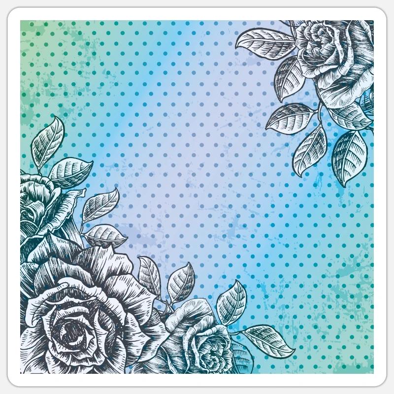 Fond rose - Sticker taille S (10 x 10 cm) - blanc mat