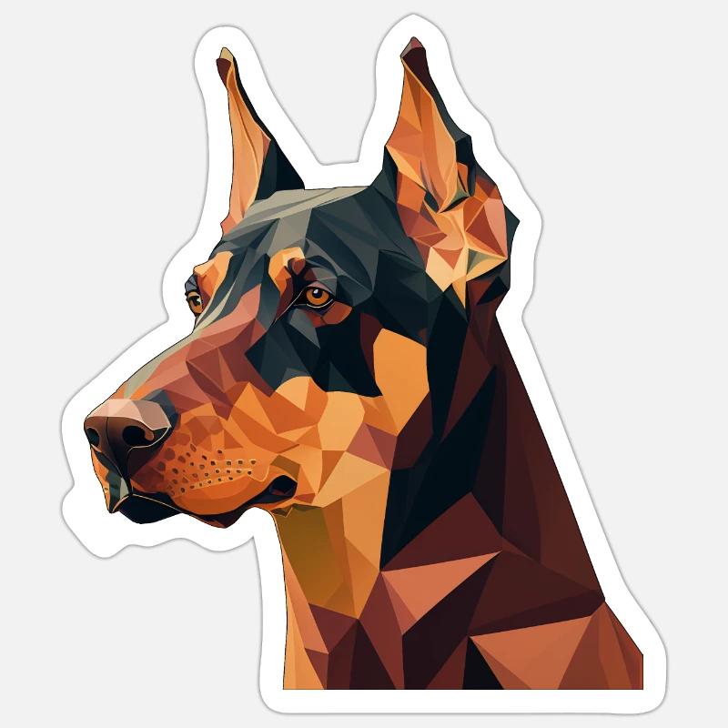 DOBERMANN Sticker Größe S (10 x 10 cm)