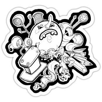 Celestial - Sticker size S (10 x 10 cm) - white matte - Front