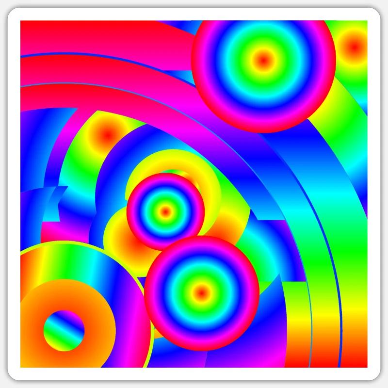 Abstract Comet Sticker size S (10 x 10 cm)