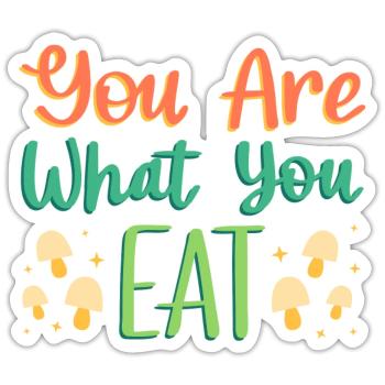 You are what you eat vegan - Sticker size S (10 x 10 cm) - white matte - Front