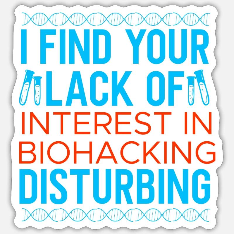 Biohacking Design - Sticker size S (10 x 10 cm) - white matte