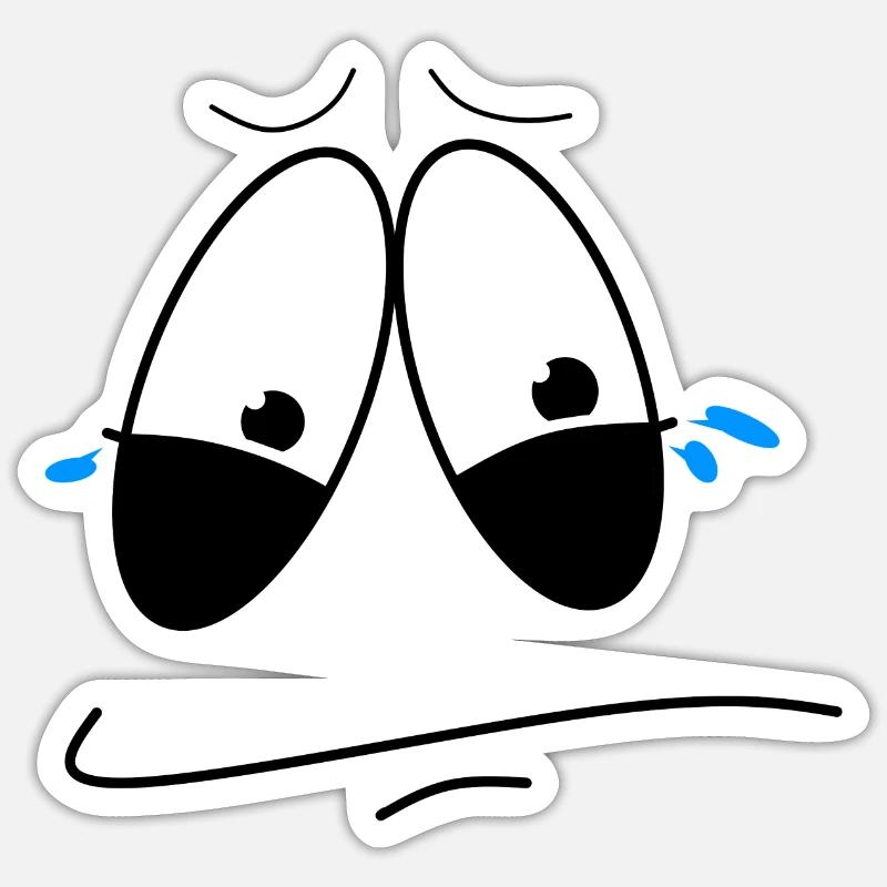 Schmerz - Sticker Größe S (10 x 10 cm) - Mattweiß