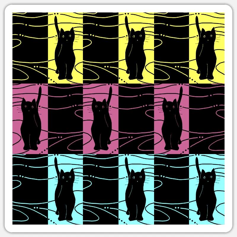 Cats - Sticker size S (10 x 10 cm) - white matte