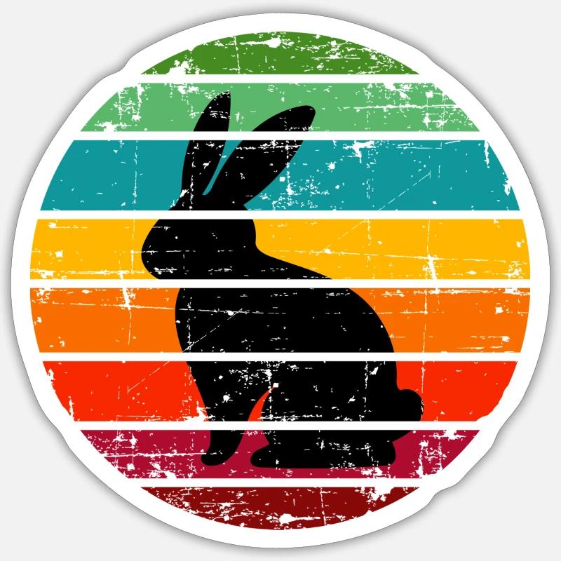 Hare - Sticker size S (10 x 10 cm) - white matte