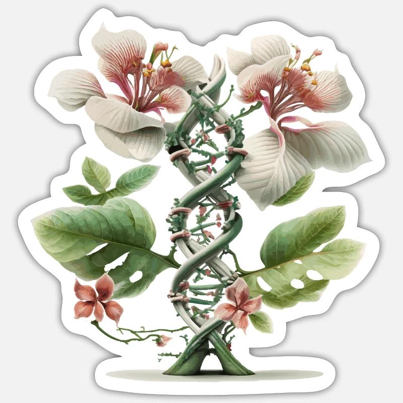 DNA Orchidee Geschenk Sticker Größe S (10 x 10 cm)
