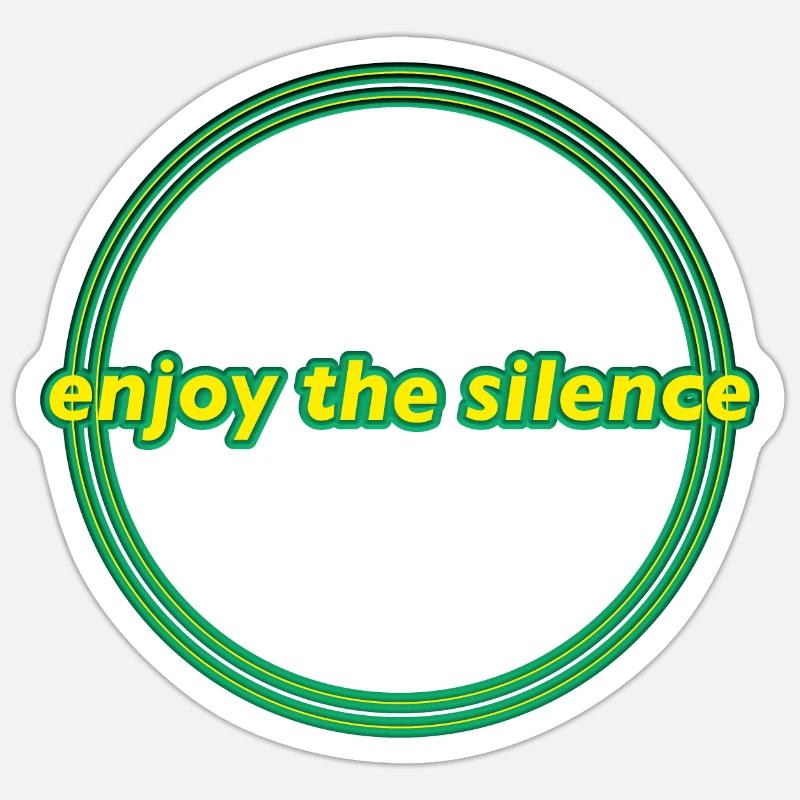 Écoute le silence Sticker taille S (10 x 10 cm)