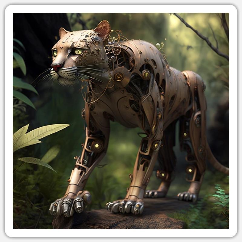 Panter 2 - Sticker taille S (10 x 10 cm) - blanc mat