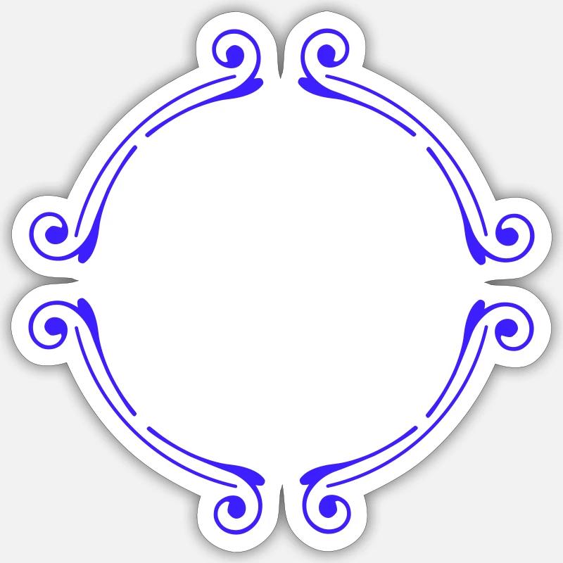nice round Frame | Vectorgraphic Sticker Größe S (10 x 10 cm)