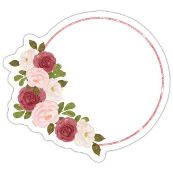 Demoiselle d'honneur - Sticker taille S (10 x 10 cm) - blanc mat - Devant