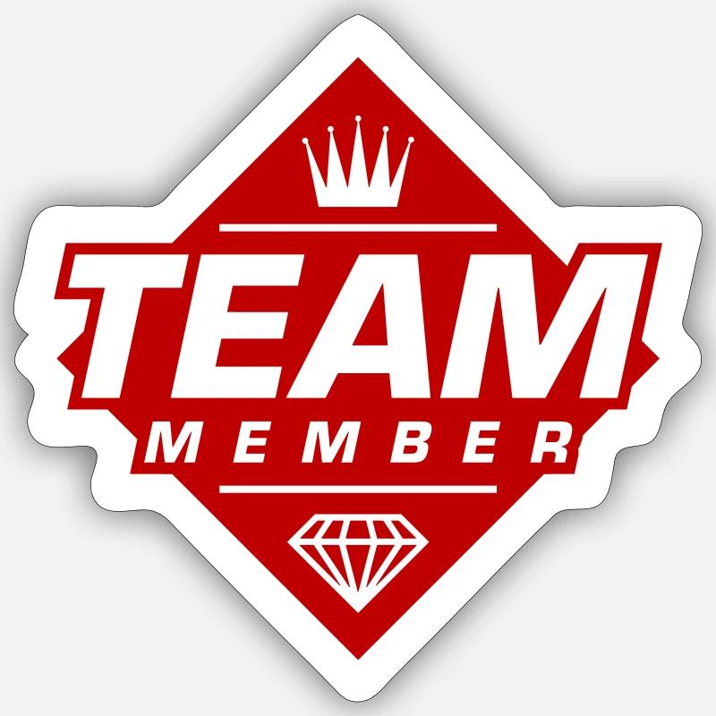 Membres de l’équipe - Sticker taille S (10 x 10 cm) - blanc mat
