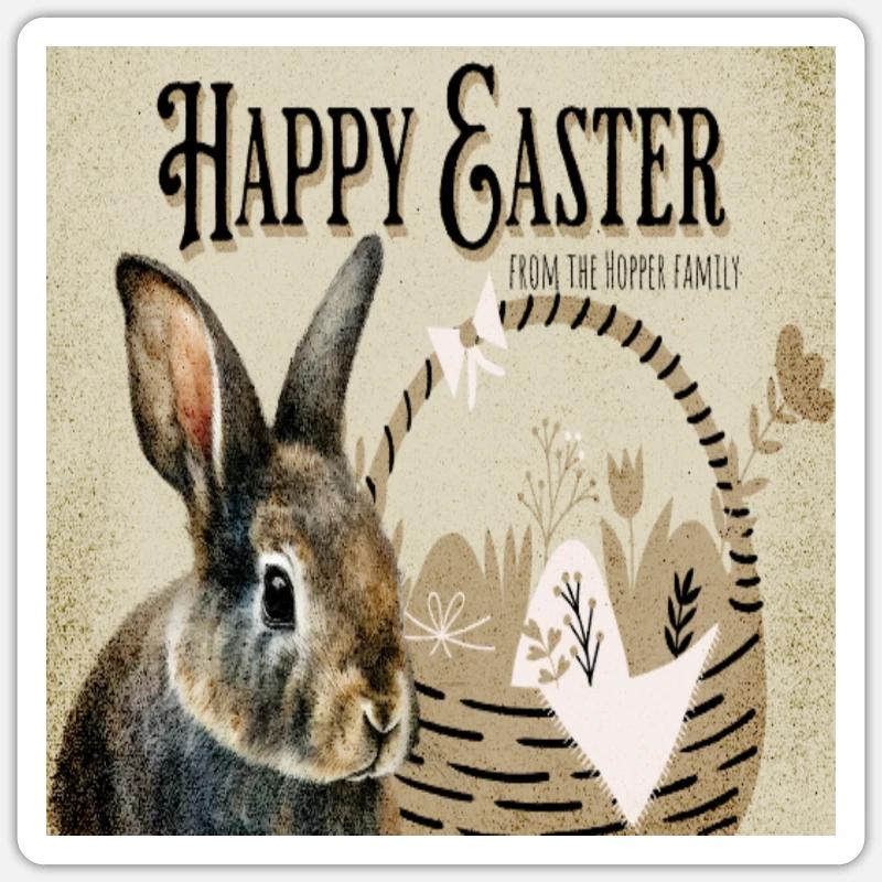 Happy Easter - Sticker size S (10 x 10 cm) - white matte