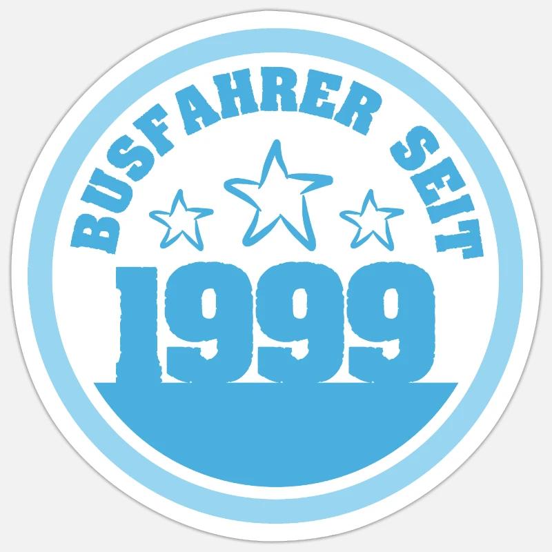 1999 - Sticker Größe S (10 x 10 cm) - Mattweiß
