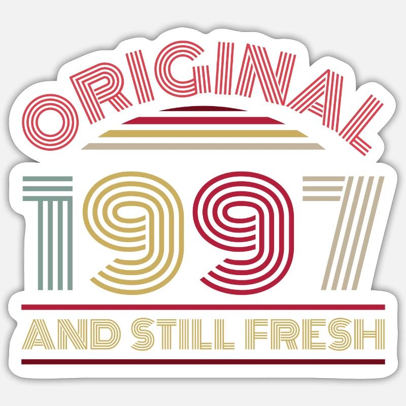 Millésime 1997 - Sticker taille S (10 x 10 cm) - blanc mat