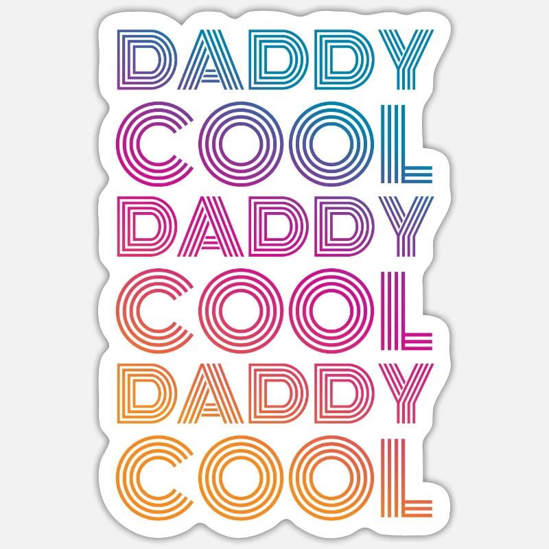 Daddy Cool - Sticker size S (10 x 10 cm) - white matte