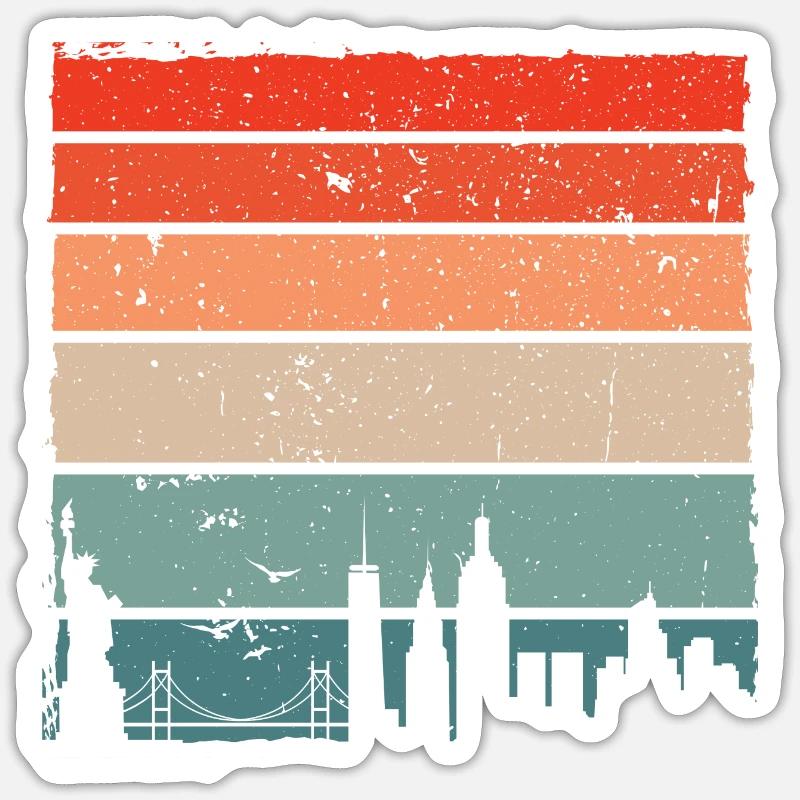 Sunset Skyline Gradient Sticker size S (10 x 10 cm)
