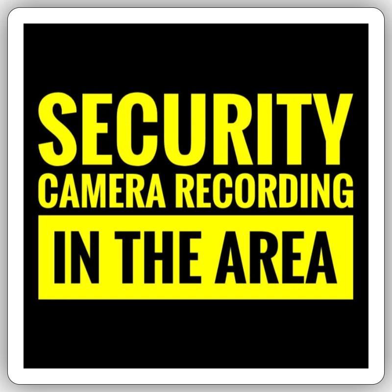 Camera Warning 4 Sticker size S (10 x 10 cm)