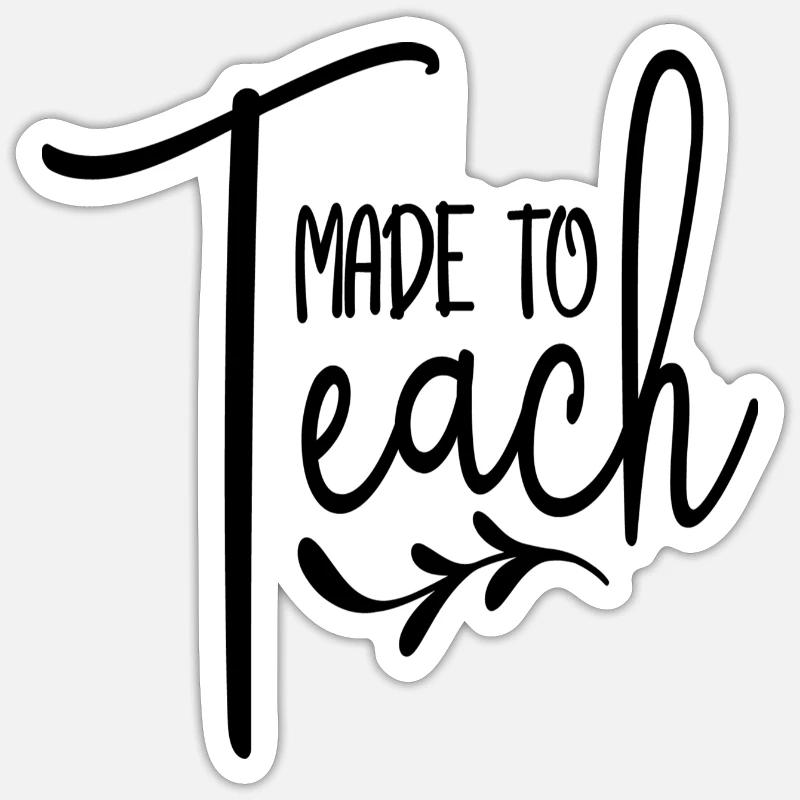 Conçu pour enseigner - Sticker taille S (10 x 10 cm) - blanc mat