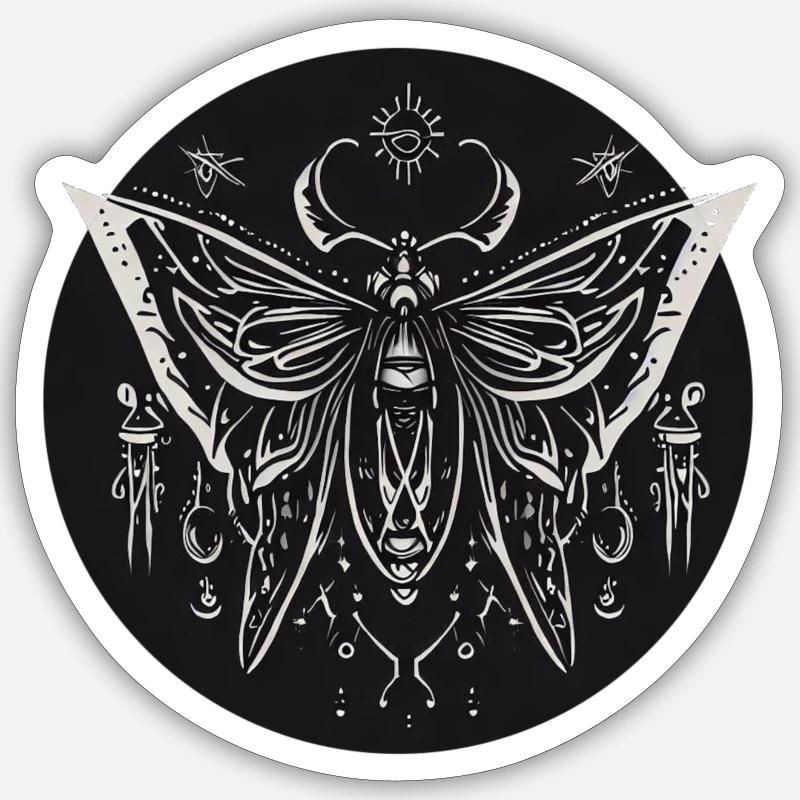 The Wicca Moth Sticker Größe S (10 x 10 cm)