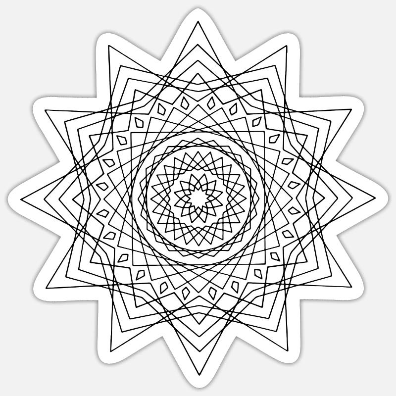 Higher Frequency - Mandala made with Love Sticker Größe S (10 x 10 cm)