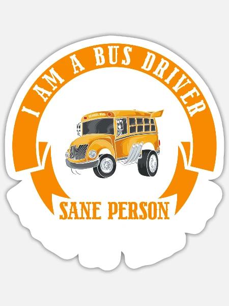 Fahrer Omnibus Linienbus Kraftfahrer - Sticker Größe S (10 x 10 cm) - Mattweiß