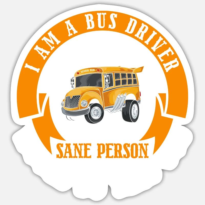 Chauffeur Bus Service régulier Chauffeur de bus - Sticker taille S (10 x 10 cm) - blanc mat