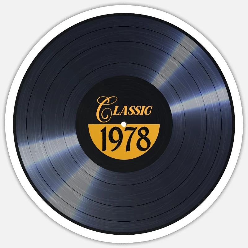 Millésime 1978 - Sticker taille S (10 x 10 cm) - blanc mat