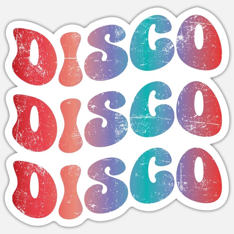 Disco Retro Sticker size S (10 x 10 cm)