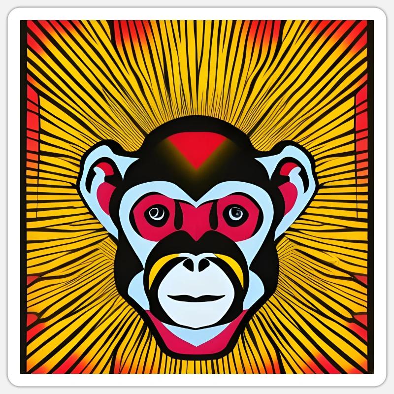 Obey the monkey Sticker size S (10 x 10 cm)