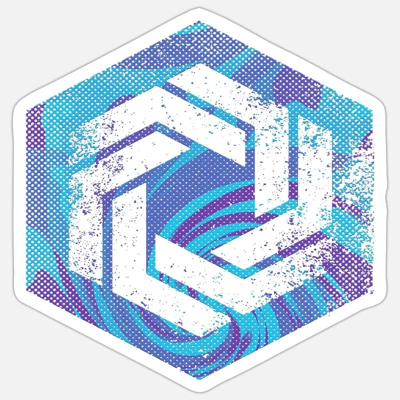 Hexagon-Programmierung Programmierer Codierung geometrisch Sticker Größe S (10 x 10 cm)