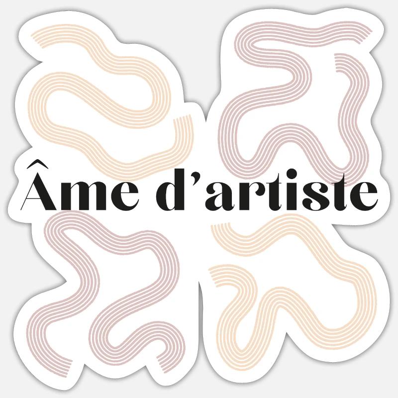 Ame d'artiste - Sticker taille S (10 x 10 cm) - blanc mat