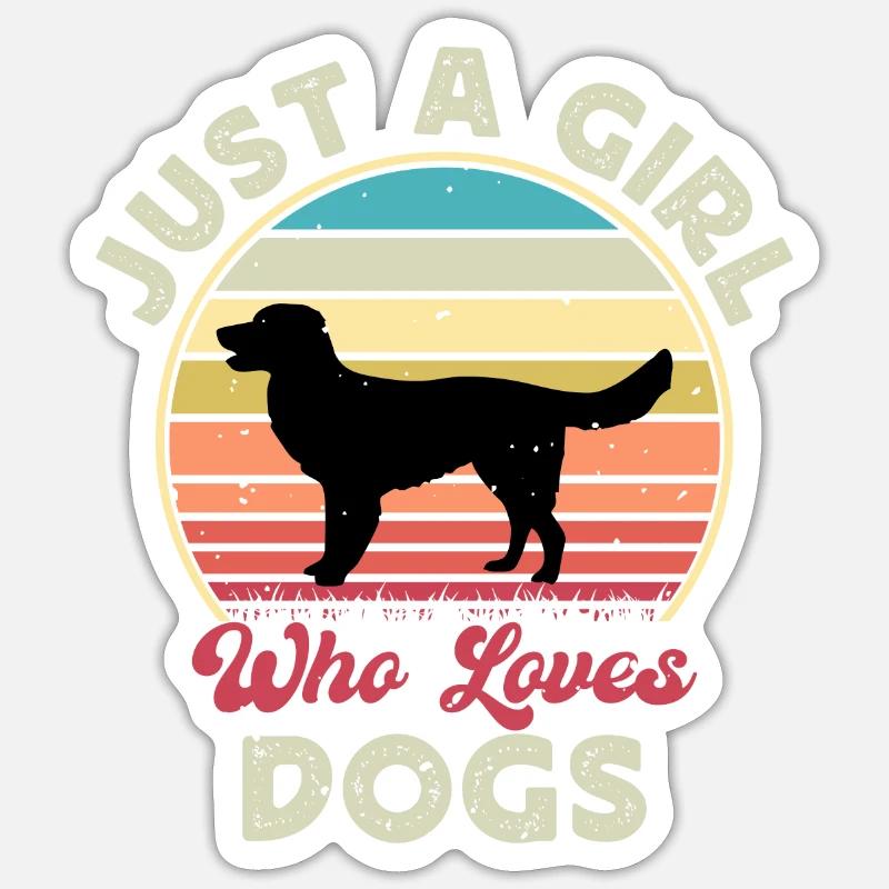 German Longhaired Pointer Dog Silhouette Retro Sticker size S (10 x 10 cm)