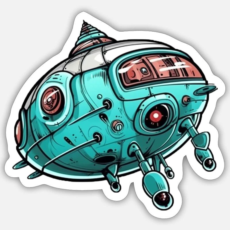 Alien Encounter - Sticker Größe S (10 x 10 cm) - Mattweiß