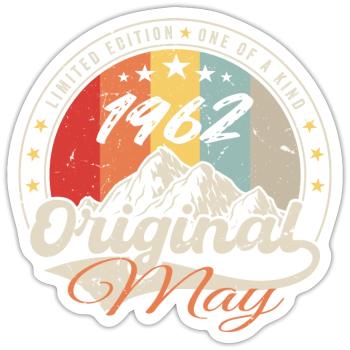 May 1962 | Vintage 1962 Anniversary | May 1962 - Sticker size S (10 x 10 cm) - white matte - Front