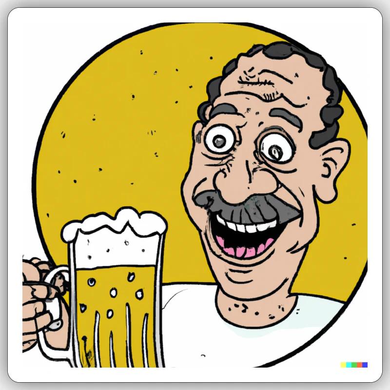 Bier Sticker Größe S (10 x 10 cm)