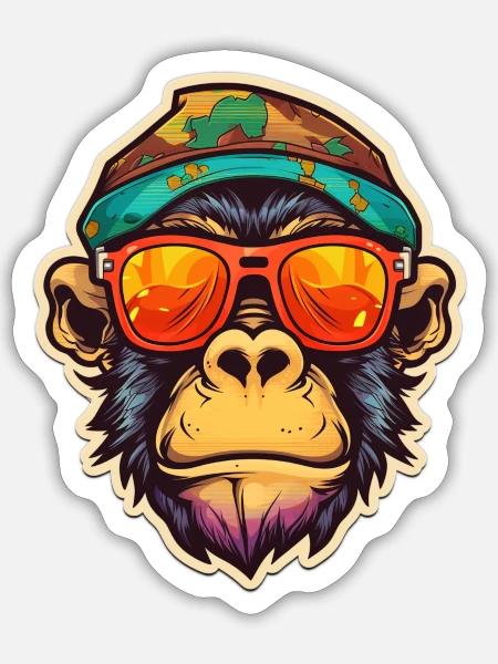 Der Boss der Tropen - Sticker Größe S (10 x 10 cm) - Mattweiß