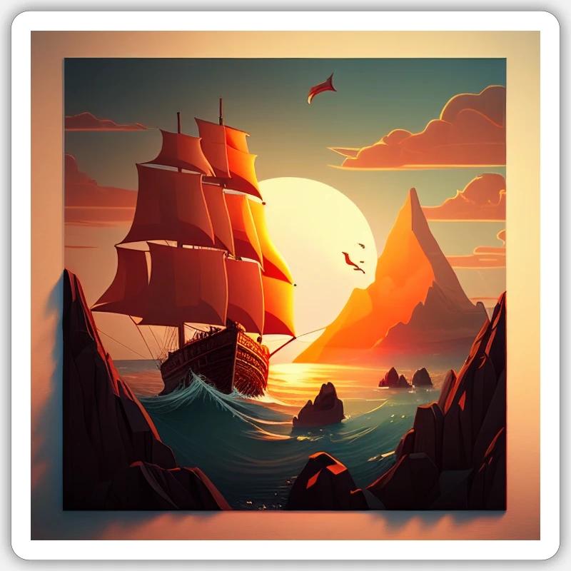 Terre en vue - Sticker taille S (10 x 10 cm) - blanc mat