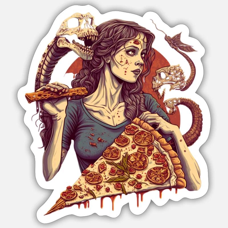 SnakeDevilsSlice - ThePizzfather Sticker Größe S (10 x 10 cm)