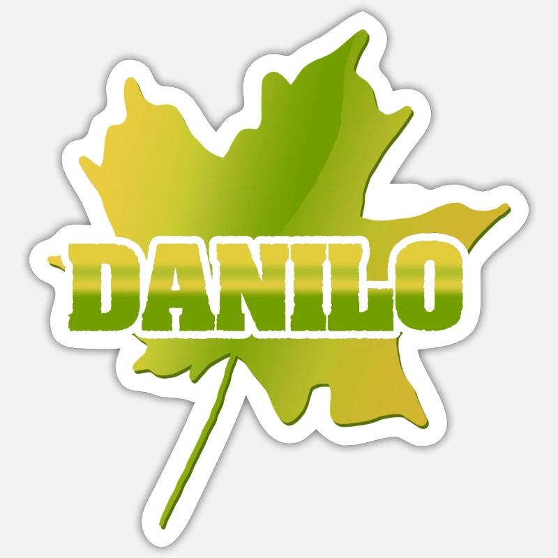 Danilo feuille d’érable - Sticker taille S (10 x 10 cm) - blanc mat